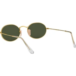 Lunettes de soleil Ray Ban RB3547 Oval Metal Polished Gold Green G-15