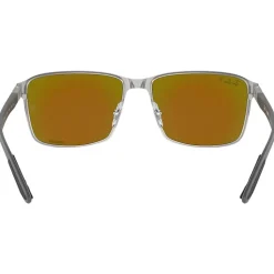 Lunettes de soleil Ray Ban RB3721 Polished Black Silver Chromance Polar Blue