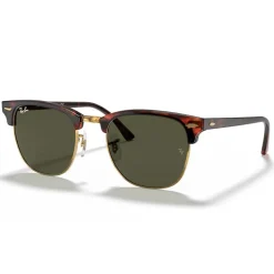 Lunettes de soleil Ray Ban RB3016 Clubmaster Classic Polished High Tortoise Gold Green G-15