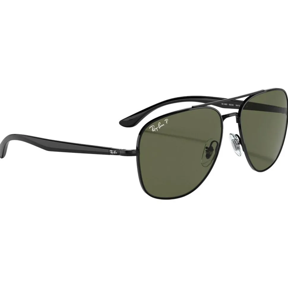 Lunettes de soleil Ray Ban RB3683 Polished Black Green G-15 Polar