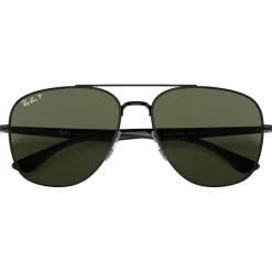 Lunettes de soleil Ray Ban RB3683 Polished Black Green G-15 Polar