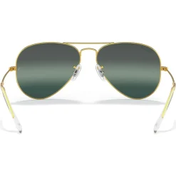 Lunettes de soleil Ray Ban RB3025 Aviator Polished Gold Chromance Silver Polar Blue