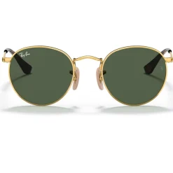 Lunettes de soleil Ray Ban Round Kids Polished Arista Gold Dark Green