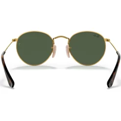 Lunettes de soleil Ray Ban Round Kids Polished Arista Gold Dark Green