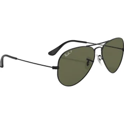 Lunettes de soleil Ray Ban RB3025 Aviator Matte Black Green G-15 Polarized