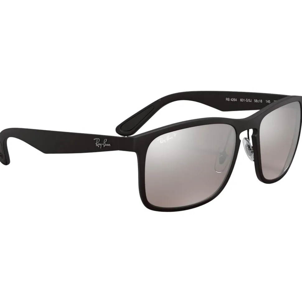 Lunettes de soleil Ray Ban RB4264 Matte Black Chromance Silver Polar