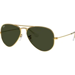 Lunettes de soleil Ray Ban RB3025 Aviator Classic Polished Gold Green G-15