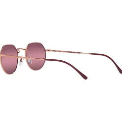 Lunettes de soleil Ray Ban RB3565 Jack Polished Rose Gold Chromance Gold Red Polar
