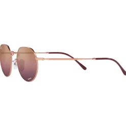 Lunettes de soleil Ray Ban RB3565 Jack Polished Rose Gold Chromance Gold Red Polar