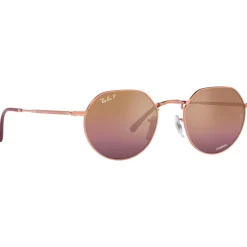 Lunettes de soleil Ray Ban RB3565 Jack Polished Rose Gold Chromance Gold Red Polar
