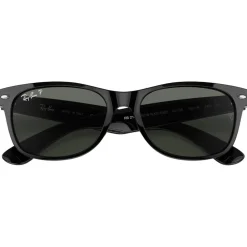 Lunettes de soleil Ray Ban RB2132 New Wayfarer Classic Polished Black Green Polarized