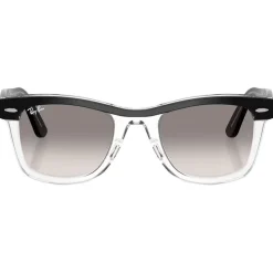 Lunettes de soleil Ray Ban RB2240 Wayfarer Street Neat Polished Black Translucide Gradient Grey Incolore