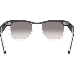 Lunettes de soleil Ray Ban RB2240 Wayfarer Street Neat Polished Black Translucide Gradient Grey Incolore