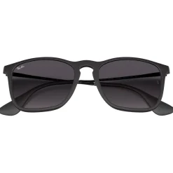 Lunettes de soleil Ray Ban RB4187 Chris Matte Rubber Black Dark Grey Gradient