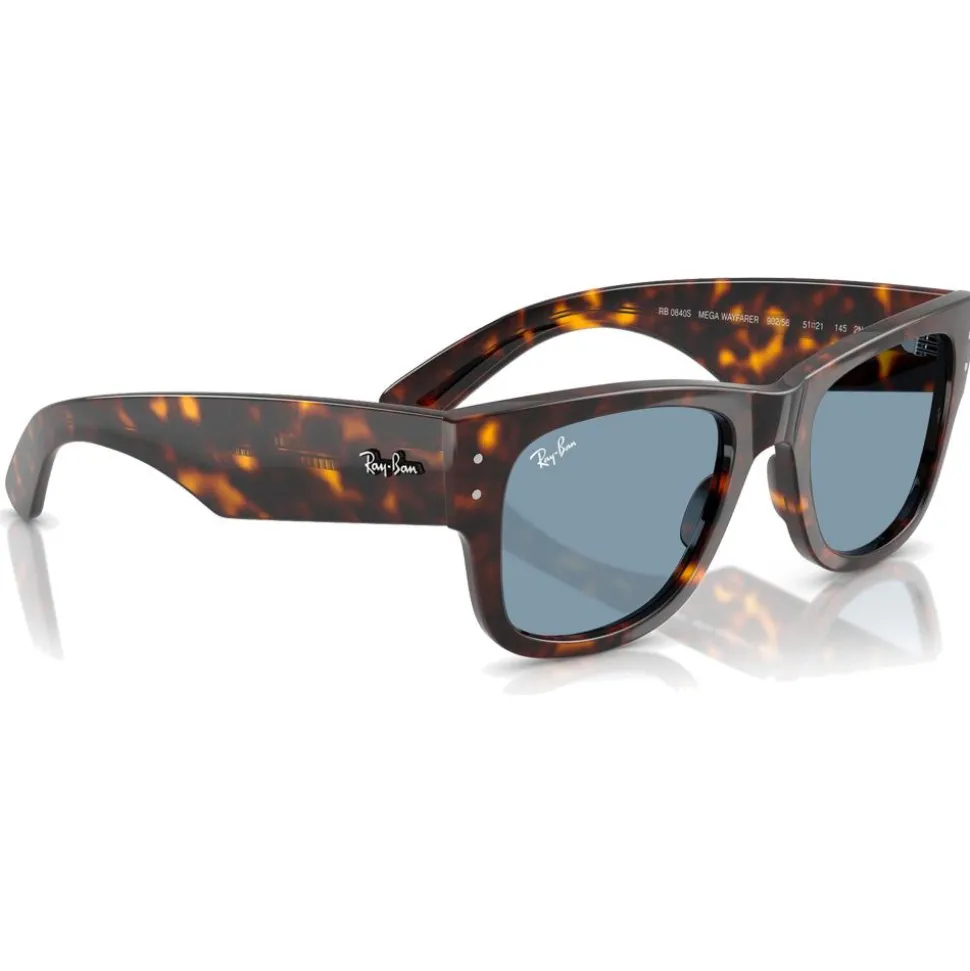 Lunettes de soleil Ray Ban RB0840S Mega Wayfarer Polished Havana Blue
