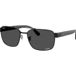 Lunettes de soleil Ray Ban RB3751CH Polished Black Chromance Dark Grey Polar