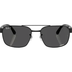 Lunettes de soleil Ray Ban RB3751CH Polished Black Chromance Dark Grey Polar