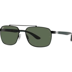 Lunettes de soleil Ray Ban RB3701 Polished Black Green G-15