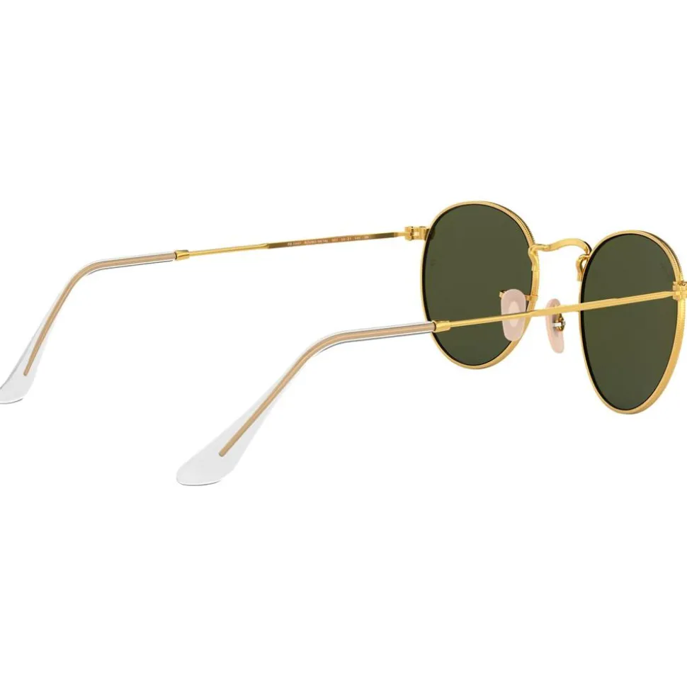 Lunettes de soleil Ray Ban RB3447 Round Metal Polished Gold Green G-15