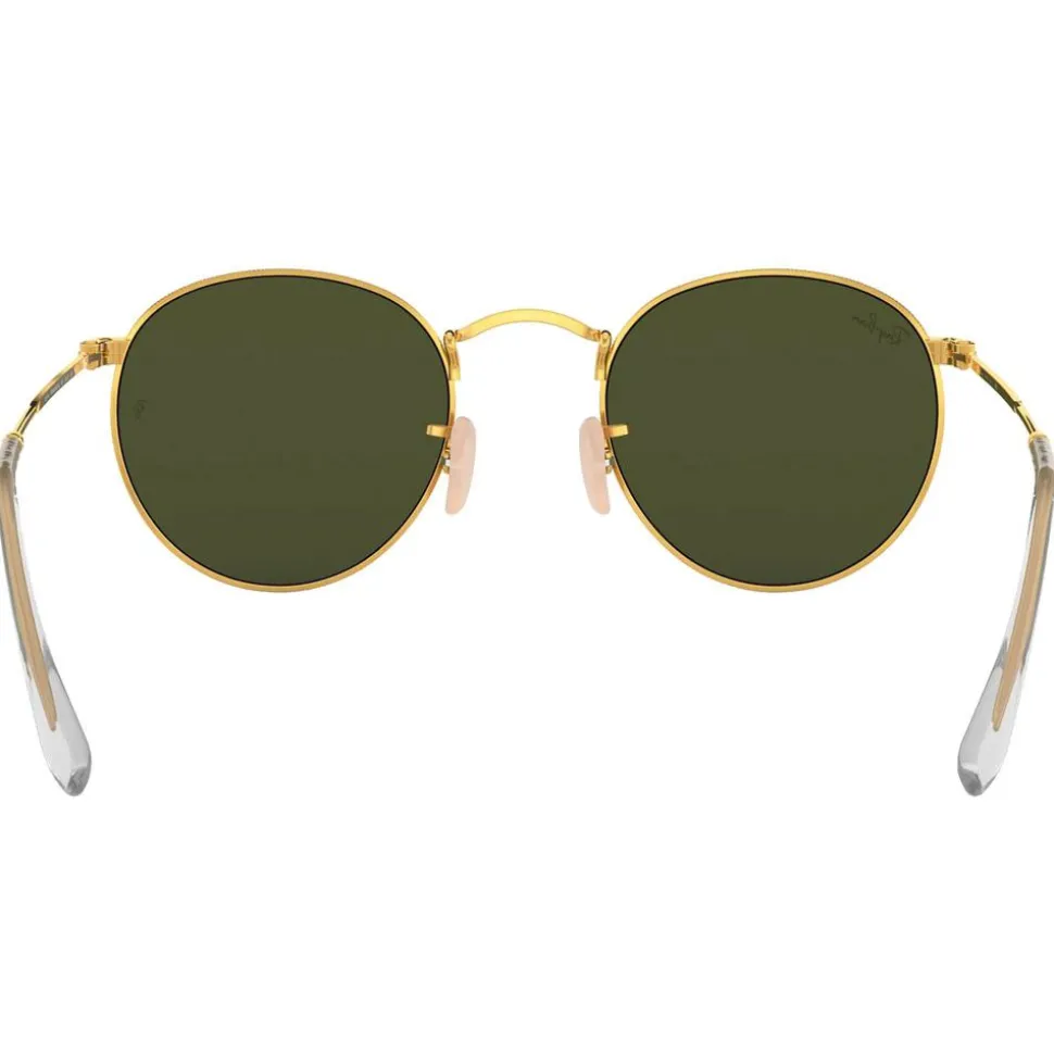 Lunettes de soleil Ray Ban RB3447 Round Metal Polished Gold Green G-15