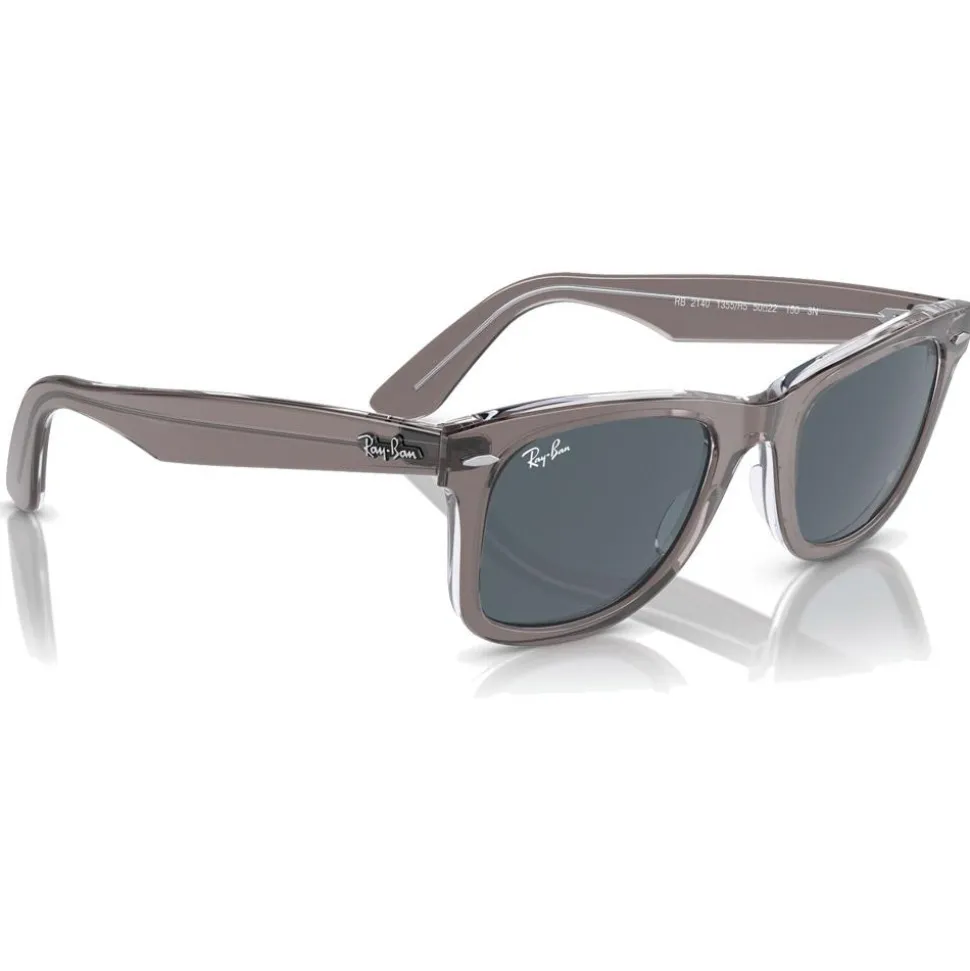 Lunettes de soleil Ray Ban RB2140 Original Wayfarer Classic Polished Grey Transparent Blue