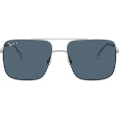 Lunettes de soleil Ray Ban RB3758 Ari Polished Silver Polar Blue