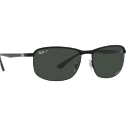 Lunettes de soleil Ray Ban RB3671CH Matte Black Chromance Dark Grey Polar