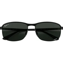 Lunettes de soleil Ray Ban RB3671CH Matte Black Chromance Dark Grey Polar
