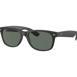 Lunettes de soleil Ray Ban RB2132 New Wayfarer Classic Matte Rubber Black Polar Green
