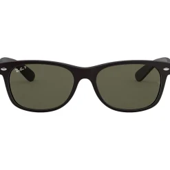 Lunettes de soleil Ray Ban RB2132 New Wayfarer Classic Matte Rubber Black Polar Green