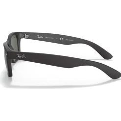 Lunettes de soleil Ray Ban RB2132 New Wayfarer Classic Matte Rubber Black Polar Green