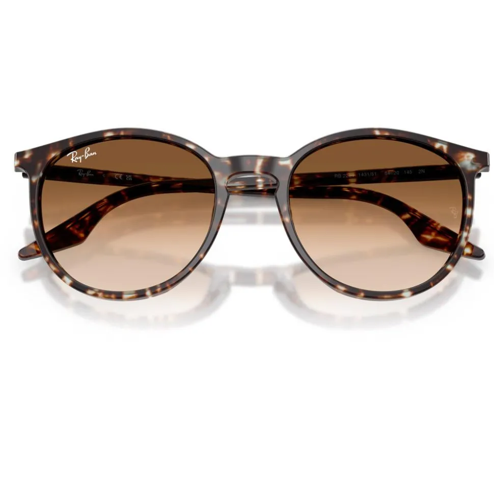 Lunettes de soleil Ray Ban RB2204 Polished Havana Tortoise Yellow Gradient Brown Clear