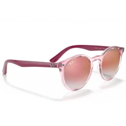 Lunettes de soleil Ray Ban RB9064S Kids Polished Pink Translucide Red Gradient Incolore