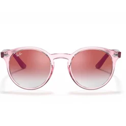 Lunettes de soleil Ray Ban RB9064S Kids Polished Pink Translucide Red Gradient Incolore