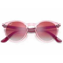 Lunettes de soleil Ray Ban RB9064S Kids Polished Pink Translucide Red Gradient Incolore