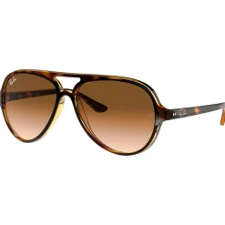 Lunettes de soleil Ray Ban RB4125 Cats 5000 Classic Polished Light Havana Gradient Light Brown