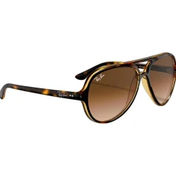 Lunettes de soleil Ray Ban RB4125 Cats 5000 Classic Polished Light Havana Gradient Light Brown