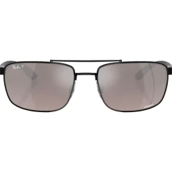 Lunettes de soleil Ray Ban RB3737 Polished Black Chromance Grey Polar