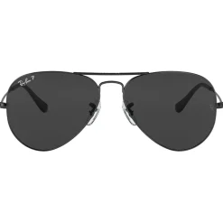 Lunettes de soleil Ray Ban RB3025 Aviator Polished Black Total Black Polar
