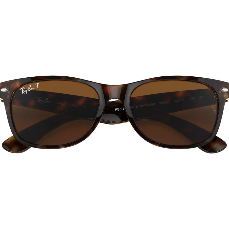 Lunettes de soleil Ray Ban RB2132 New Wayfarer Classic Polished Tortoise Brown B-15 Polarized