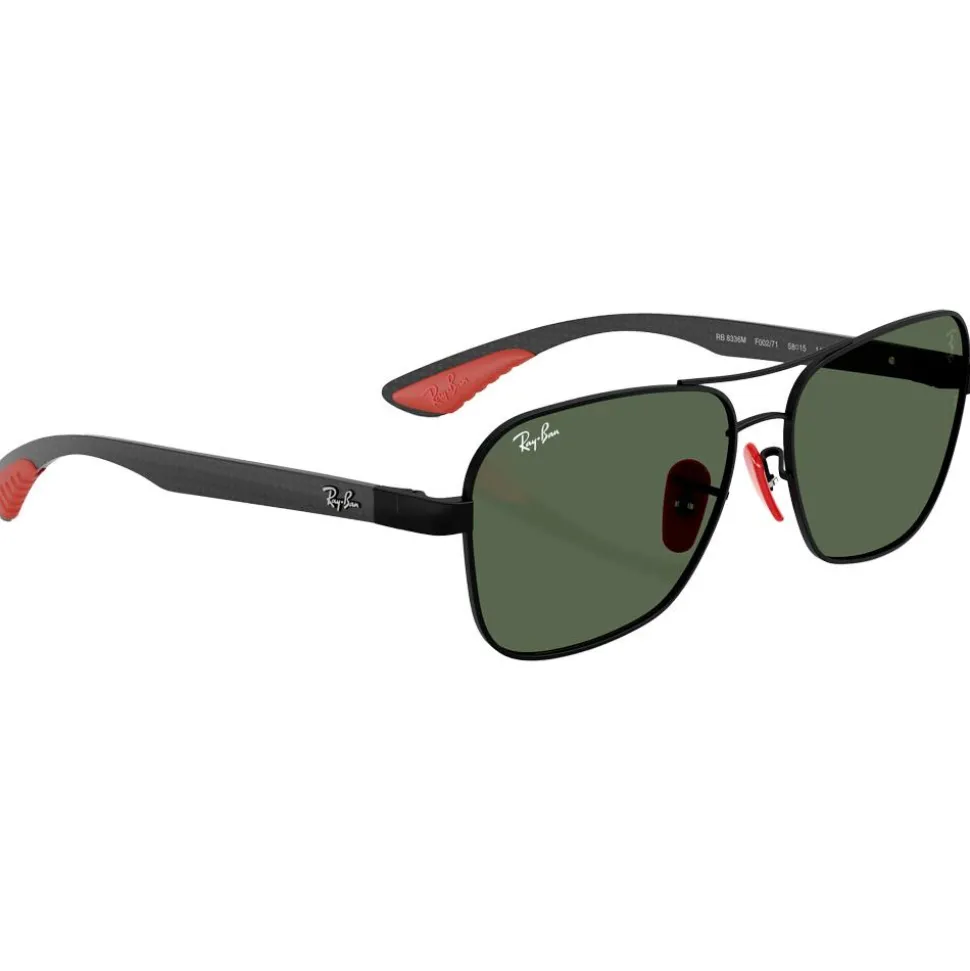 Lunettes de soleil Ray Ban RB8336M Scuderia Ferrari Collection Matte Black Matte Dark Green