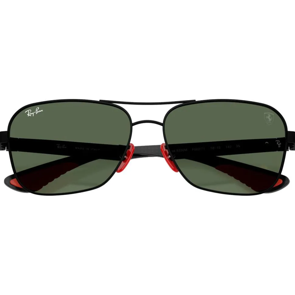 Lunettes de soleil Ray Ban RB8336M Scuderia Ferrari Collection Matte Black Matte Dark Green