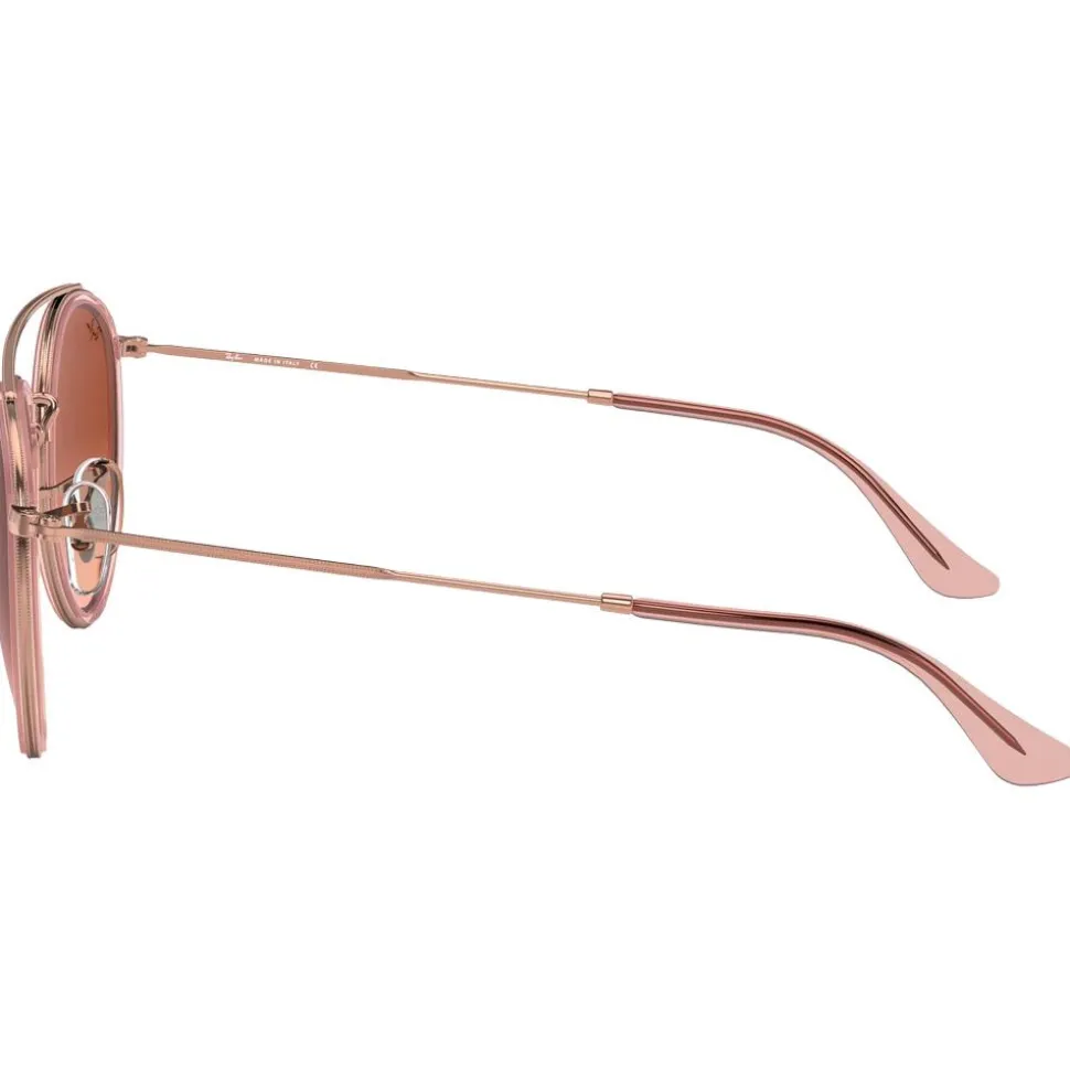 Lunettes de soleil Ray Ban RB3647N Round Double Bridge Polished Copper Gradient Brown