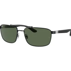 Lunettes de soleil Ray Ban RB3737 Polished Black Dark Green
