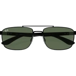 Lunettes de soleil Ray Ban RB3737 Polished Black Dark Green