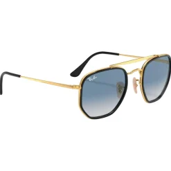 Lunettes de soleil Ray Ban RB3648M Marshal II Polished Gold Gradient Light Blue