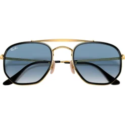 Lunettes de soleil Ray Ban RB3648M Marshal II Polished Gold Gradient Light Blue