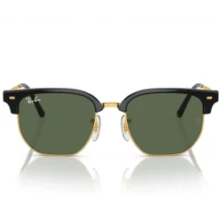 Lunettes de soleil Ray Ban New Clubmaster Kids Polished Black Gold Dark Green