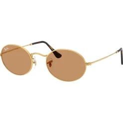 Lunettes de soleil Ray Ban RB3547 Oval Metal Polished Gold Brown