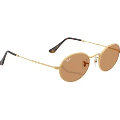 Lunettes de soleil Ray Ban RB3547 Oval Metal Polished Gold Brown
